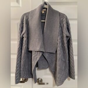 Michael Kors Grey Wool Blend Drape Sweater